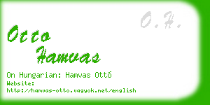 otto hamvas business card